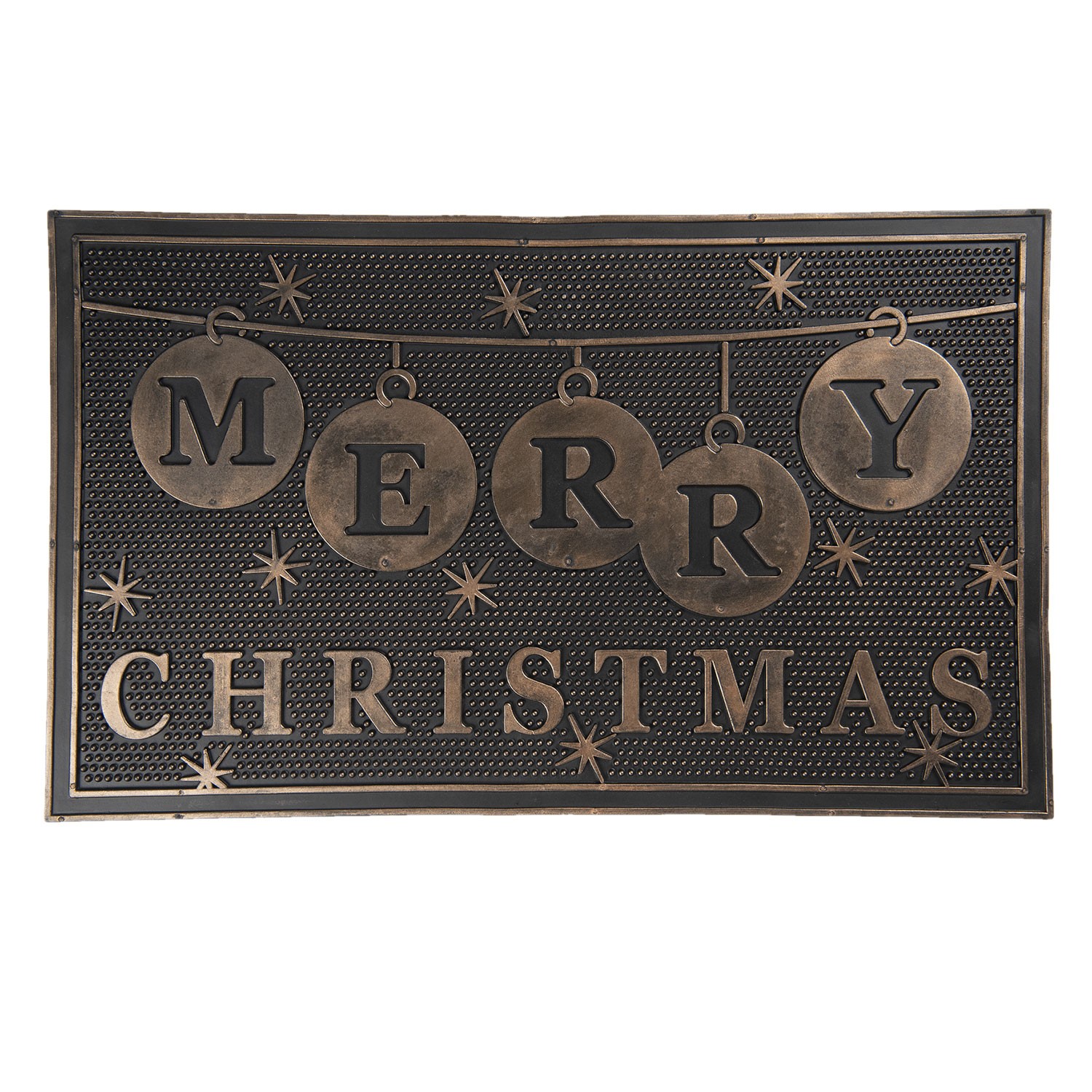 Venkovní gumová rohožka Merry Christmas - 75*45*1 cm Clayre & Eef
