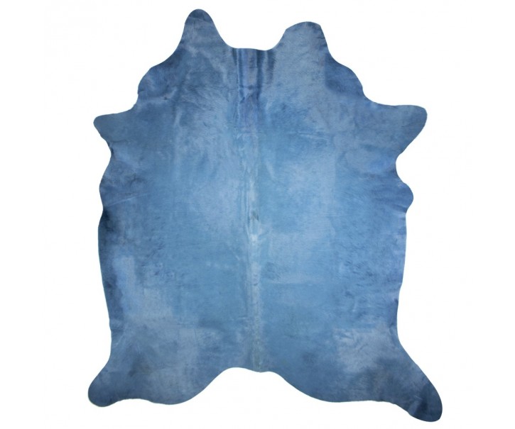 Modrý foberec z hovězí kůže Blue Cow - 180*250*0,3cm