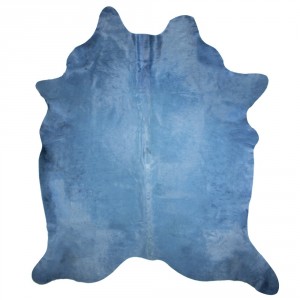 Modrý foberec z hovězí kůže Blue Cow - 180*250*0,3cm