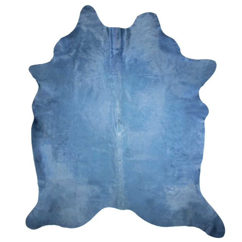 Modrý foberec z hovězí kůže Blue Cow - 180*250*0,3cm