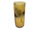 Zlatý skleněný svícen / váza s prohnutím - Ø16,5*40cm