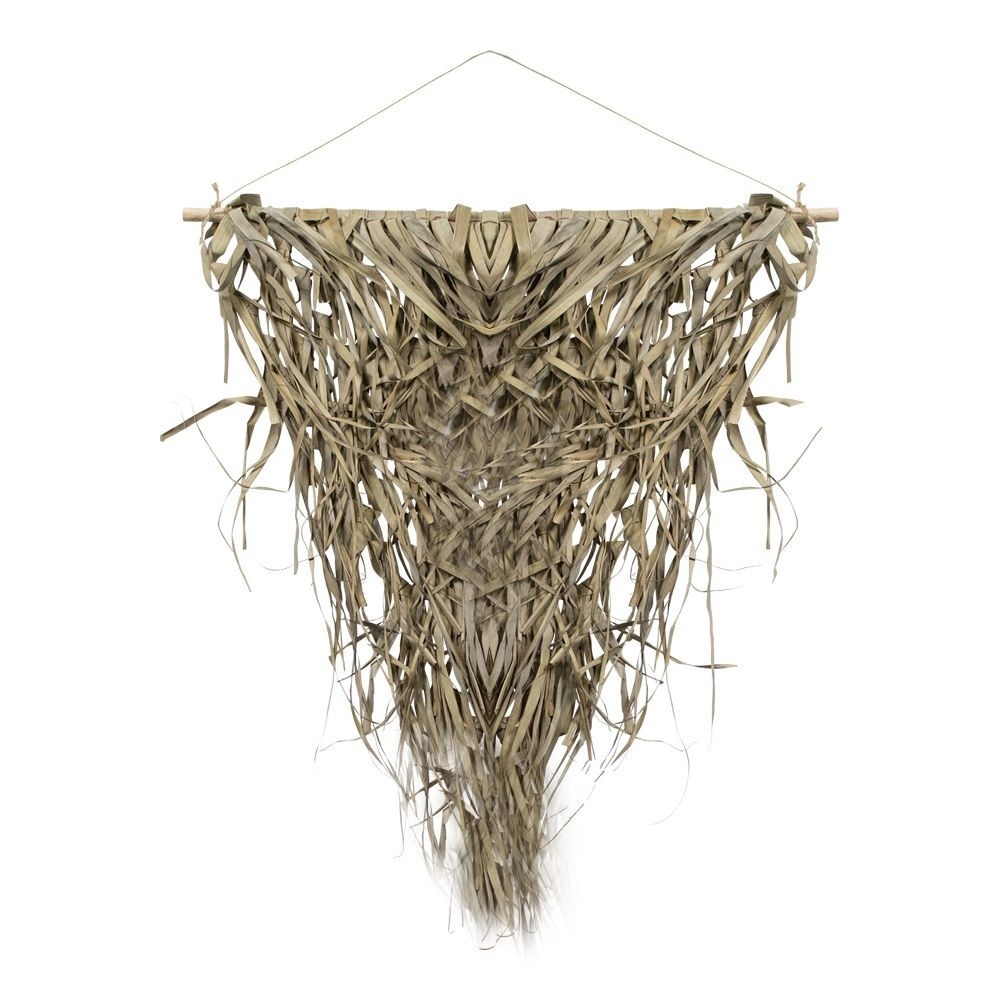 Tapisérie pletený trojúhelník palmového listí na hůlce - 3*45*55cm