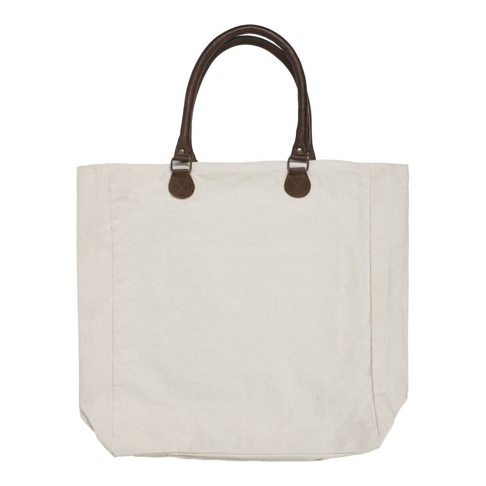 Bavlněno-kožený shopper s jelenem Black Deer - 40*44*12cm