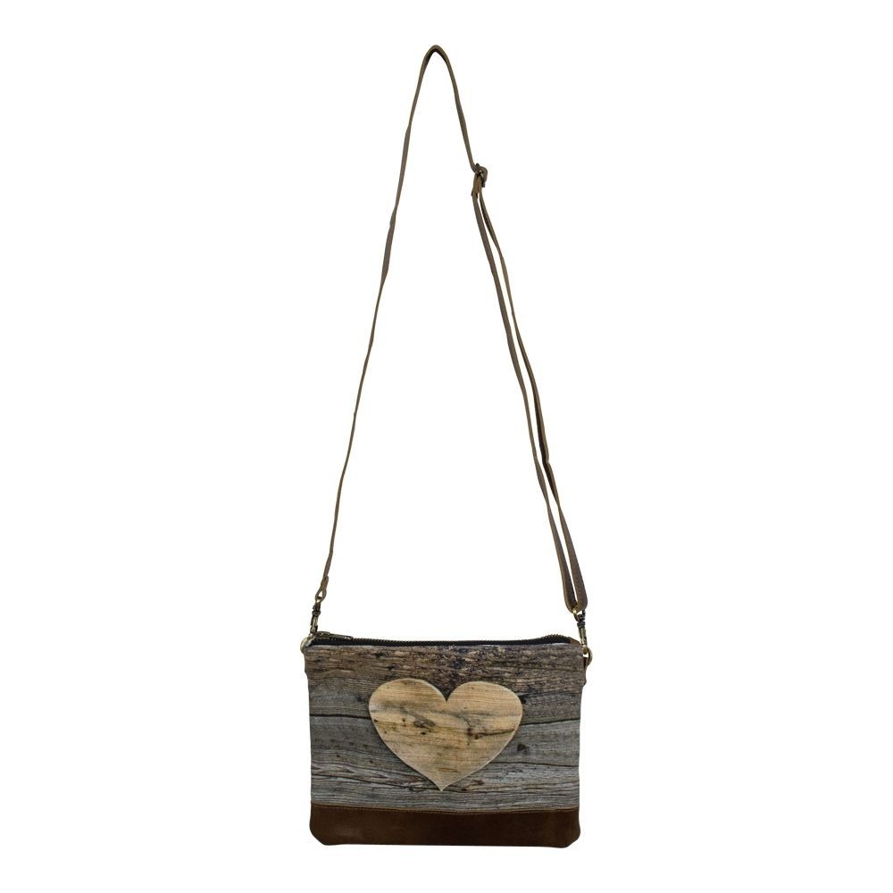 Plátěná crossbody kabelka přes rameno Hearth Wood - 23*18*2cm