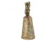 Zlatý kovový zvonek s hlavou jelena Deer - Ø 14*35cm