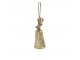 Zlatý kovový zvonek s hlavou jelena Deer - 6*6*16cm