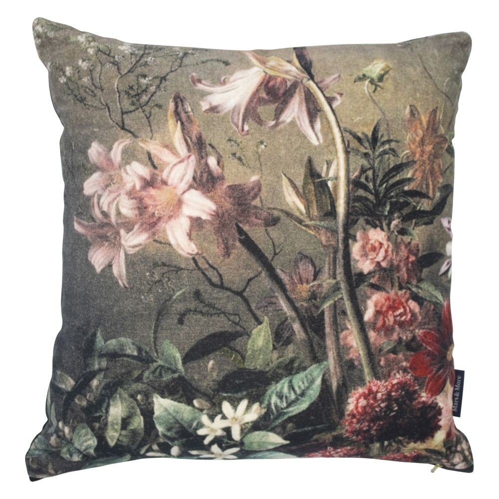 Sametový polštář rozkvetlé květiny Flowers 3 - 45*45*15cm