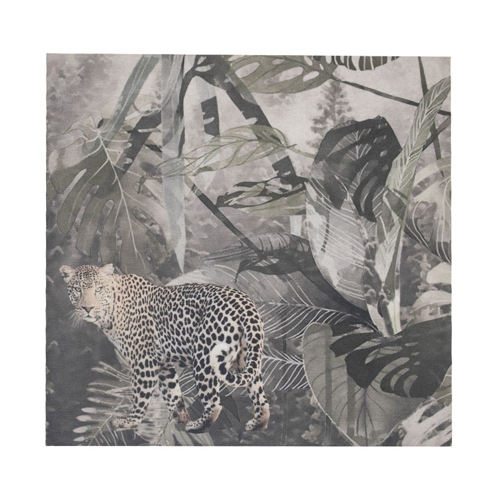 Nástěnný sametový panel Jungle Panther - 45*45*1cm