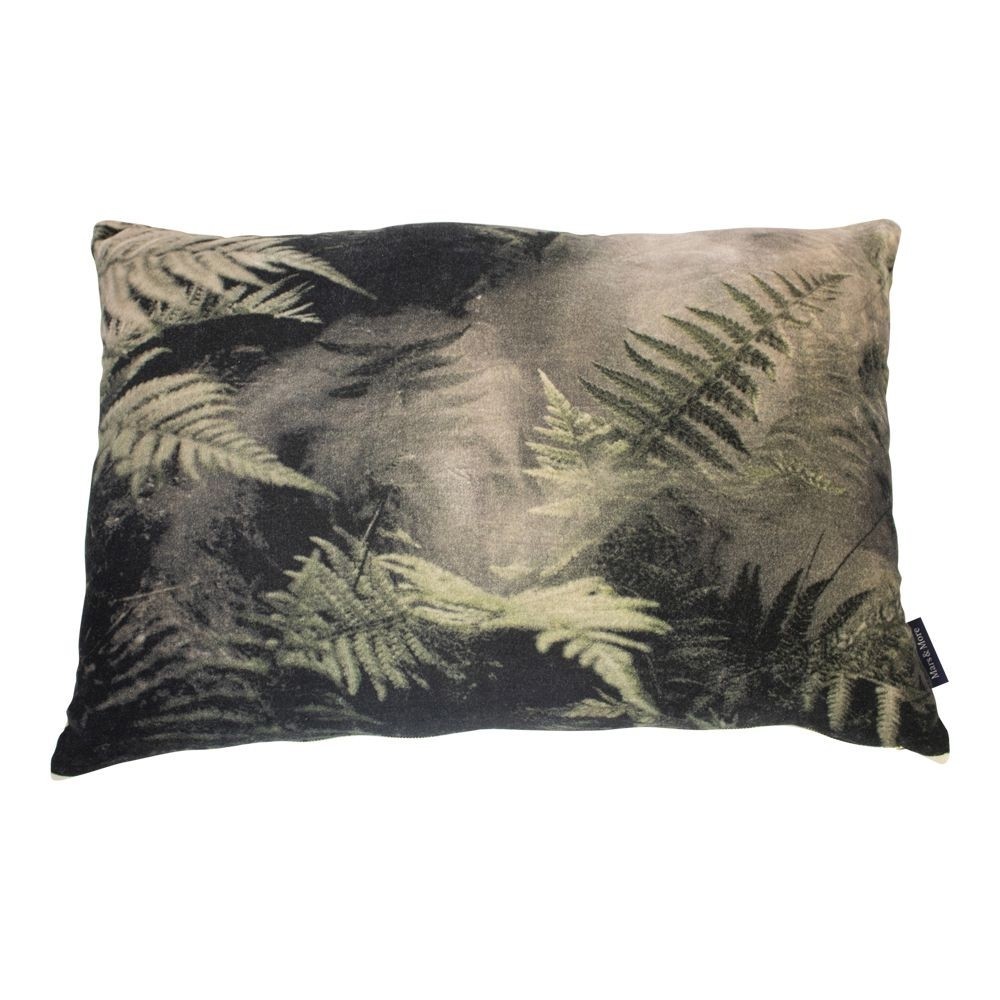 Velký sametový polštář Jungle listy - 40*60*15cm