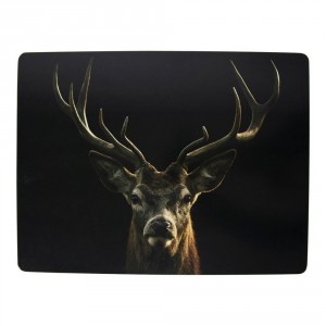 4ks pevné korkové prostírání s jelenem Black Deer - 30*40*0,4cm