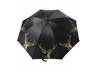 Černý deštník s jelenm Black Deer - Ø 105*88cm