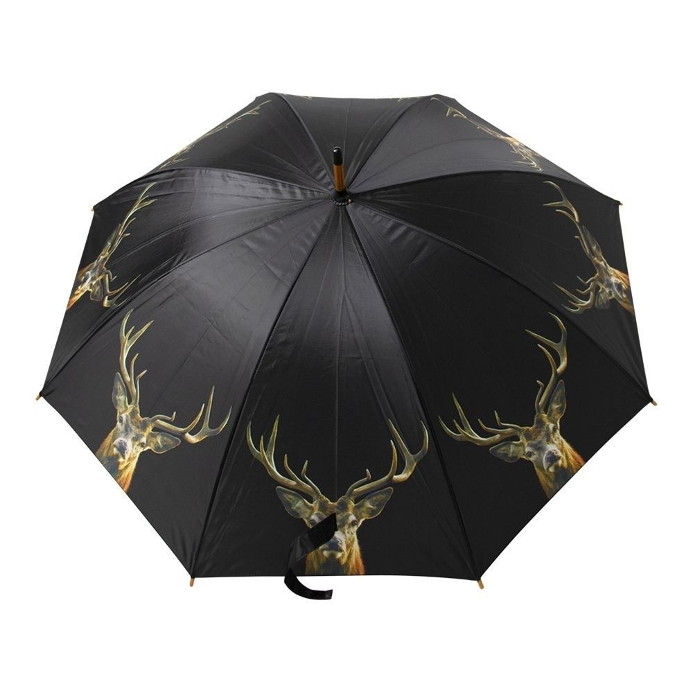 Levně Černý deštník s jelenem Black Deer - Ø 105*88cm BBPZH