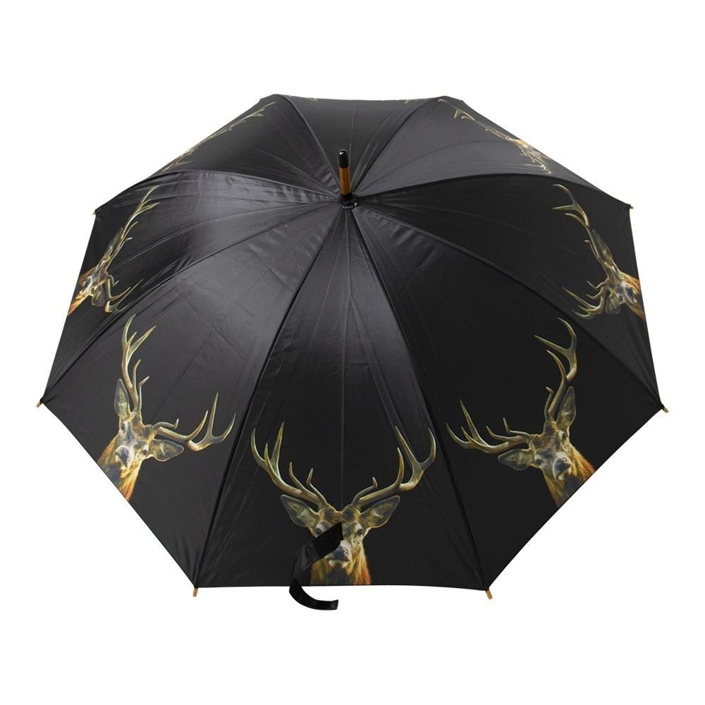Černý deštník s jelenm Black Deer - Ø 105*88cm