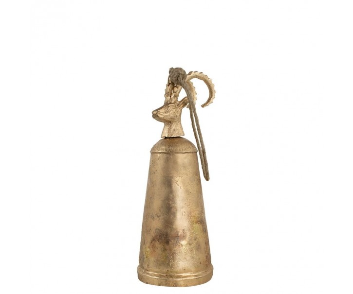 Zlatý kovový zvonek Kozoroh 15cm - 6*6*15cm