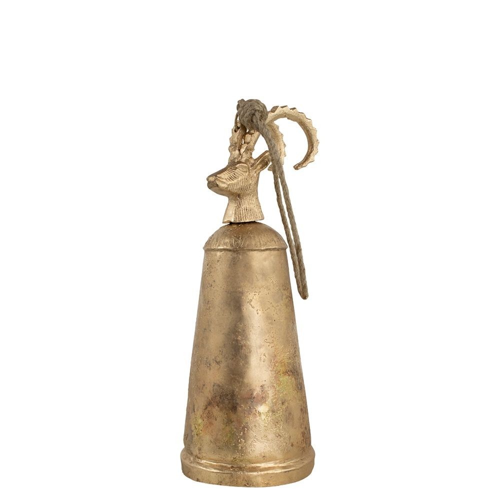 Zlatý kovový zvonek Kozoroh 16 cm - 6*6*16cm Mars & More