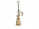 Zlatý kovový zvonek Kozoroh 20cm - 7,5*7,5*20cm
