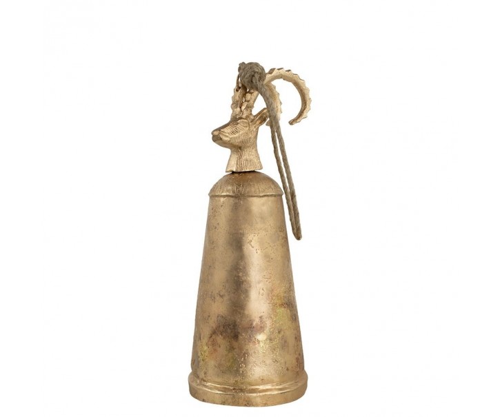Zlatý kovový zvonek Kozoroh 20cm - 7,5*7,5*20cm