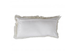 Bílý obdélníkový polštář z kozí kůže - 55*30*10cm