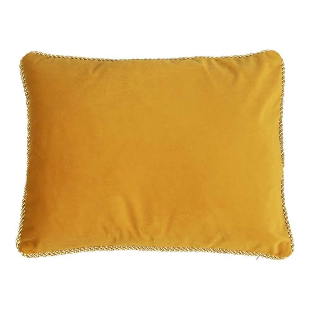 Zlatý sametový polštář s pleteným lemem - 35*45*10cm Mars & More