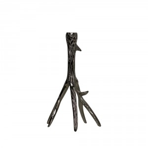 Stříbrný raw svícen stojící paroží Antlers - 14*11*24cm