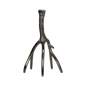 Stříbrný raw svícen stojící paroží Antlers - 18*19*33cm
