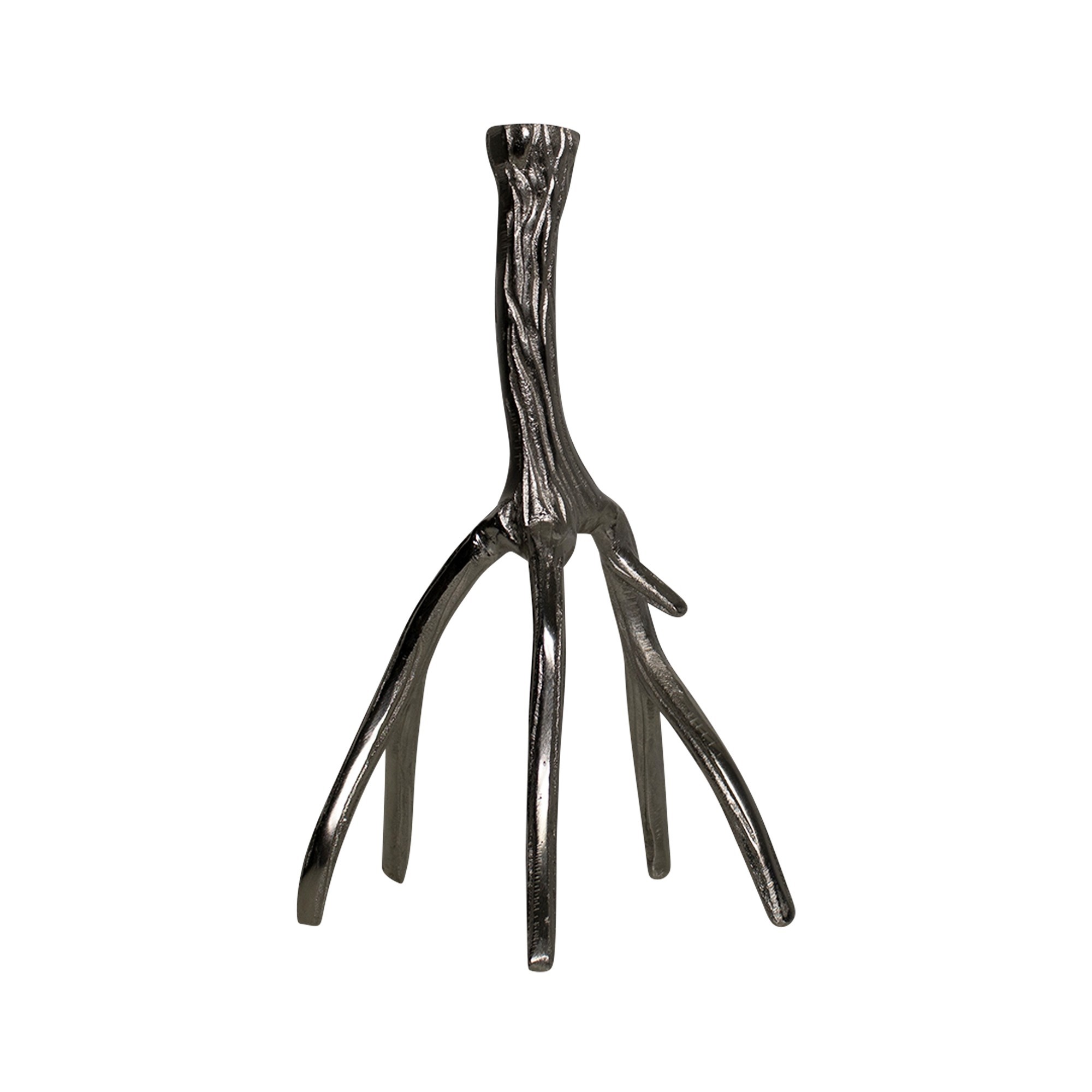 Stříbrný raw svícen stojící paroží Antlers - 18*19*33cm