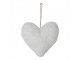 Závěsná dekorativní ozdoba bílé srdce - 15*6*15cm