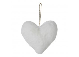 Závěsná dekorativní ozdoba bílé srdce - 15*6*15cm