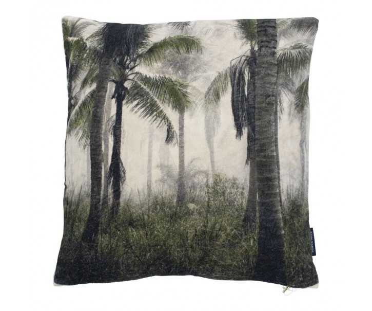 Sametový polštář s palmami Palm - 45*45*10cm