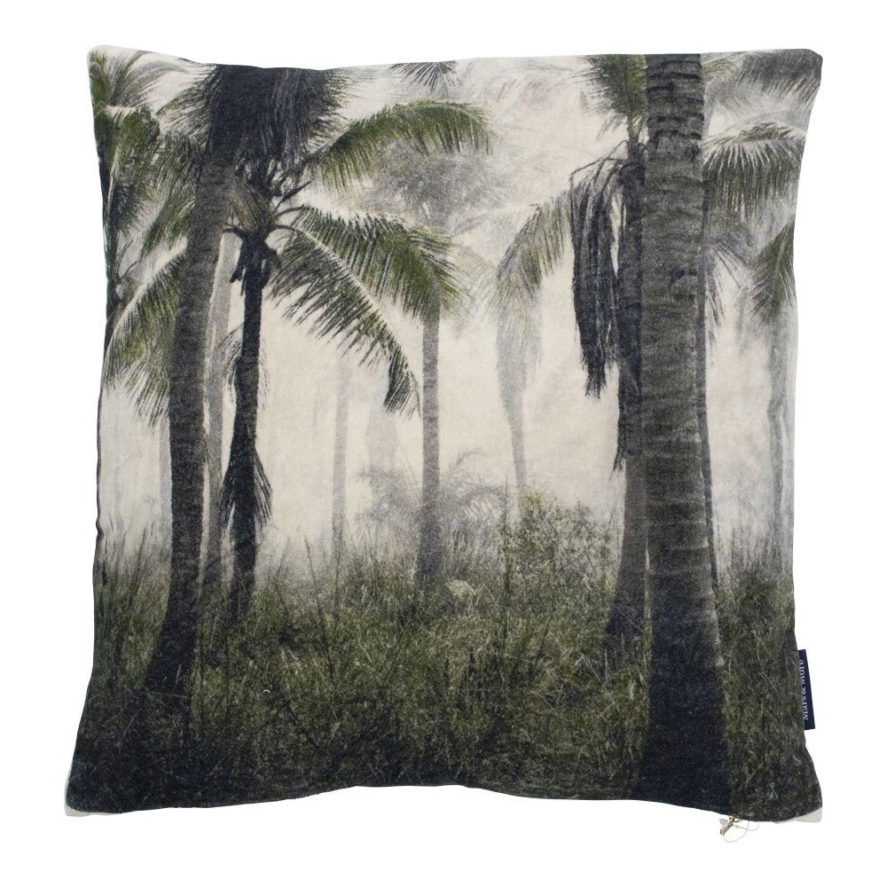 Sametový polštář s palmami Palm  - 45*45*10cm Mars & More