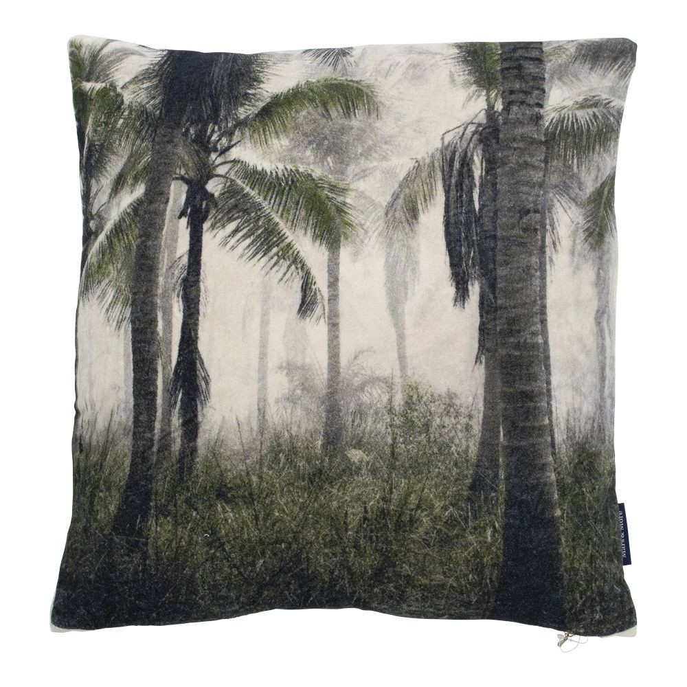 Sametový polštář s palmami Palm - 45*45*10cm