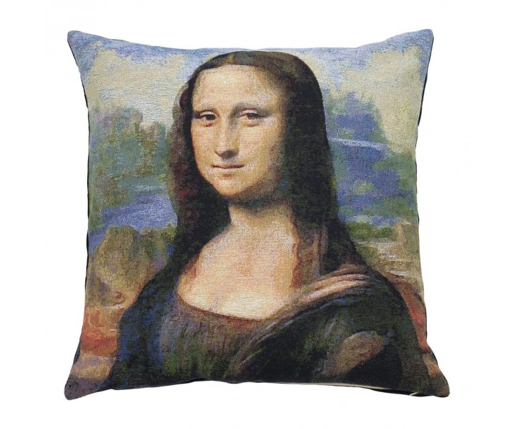 Gobelínový polštář Leonardo da Vinci Mona Lisa - 45*45*15cm
