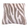 Bílo hnědý čtvercový polštář Zebra - 45*45*15cm