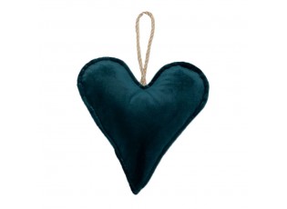 Závěsná dekorativní ozdoba petrolejové srdce - 16*18*5cm