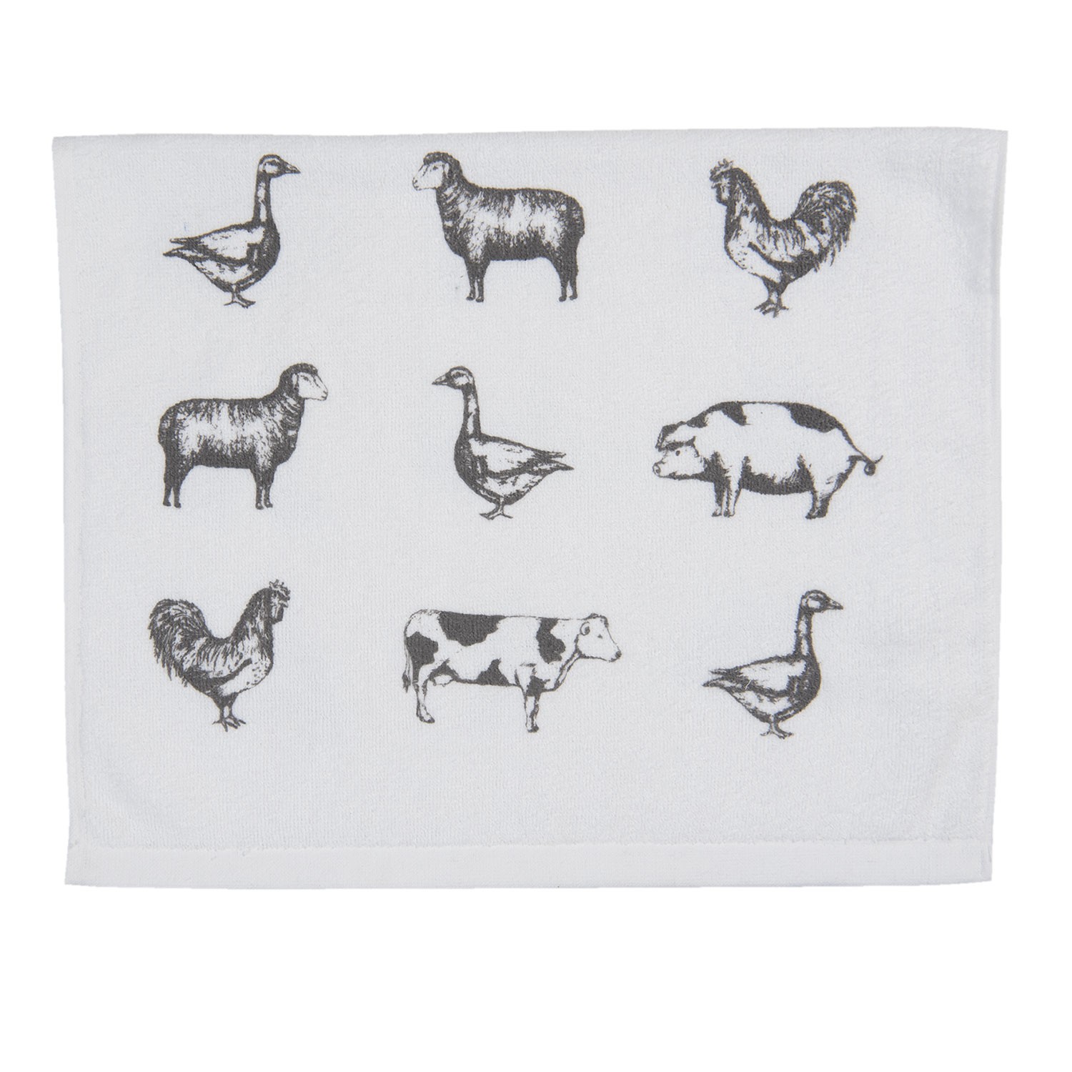 Kuchyňský froté ručník Country Life Animals - 40*66 cm Clayre & Eef