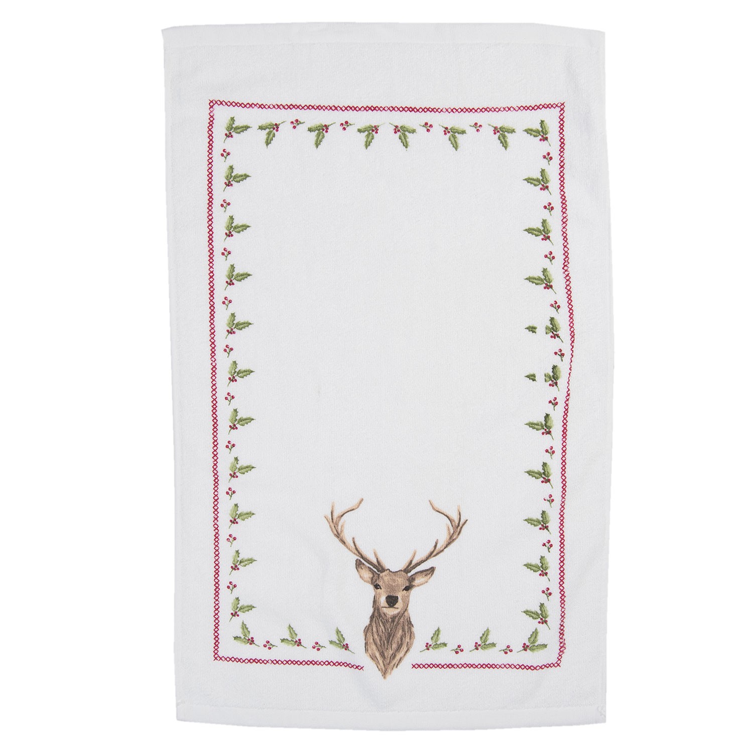 Froté kuchyňský ručník s jelenem Cosy Lodge - 40*66 cm