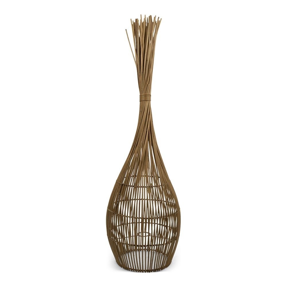 Hnědá ratanová stolní / stojací lampa Jimmia - 30*30*110 cm