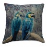 Sametový polštář s papoušky modrá Ara - 45*45*15cm Barva: modrá/multiMateriál: Samet / polyesterHmotnost: 0,6 kg