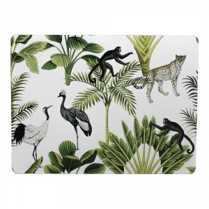 4ks pevné korkové prostírání Jungle white - 30*40*0,4cm