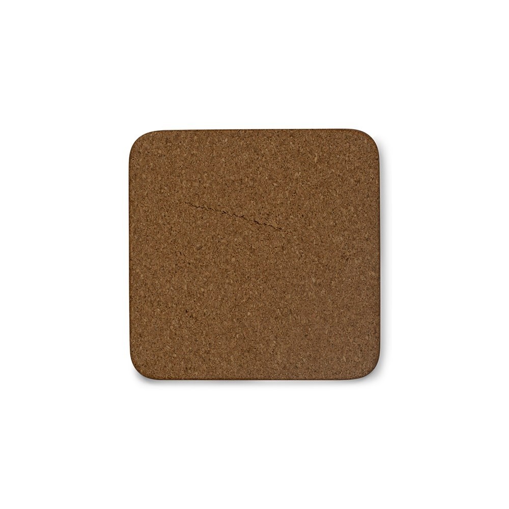 6 ks pevné korkové podtácky Jungle White - 10*10*0,4cm