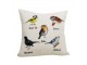Lněný polštář ptáčci Garden birds - 45*45*10cm