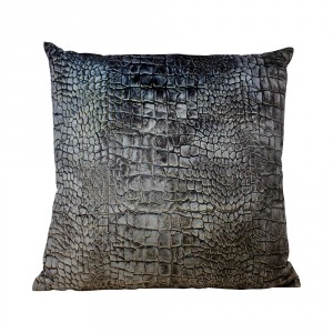 Sametový polštář s motivem krokodýlí kůže - 45*45*10cm