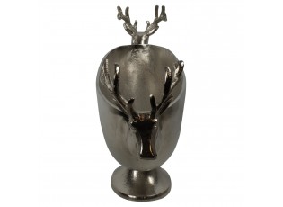 Stříbrná kovová oválná mísa s jeleny - 70*14*28cm