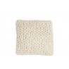 Pletený krémový polštář Tricot white - 40*40 cm
