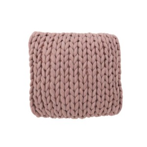 Pletený fialkový polštář Tricot purple - 40*40 cm