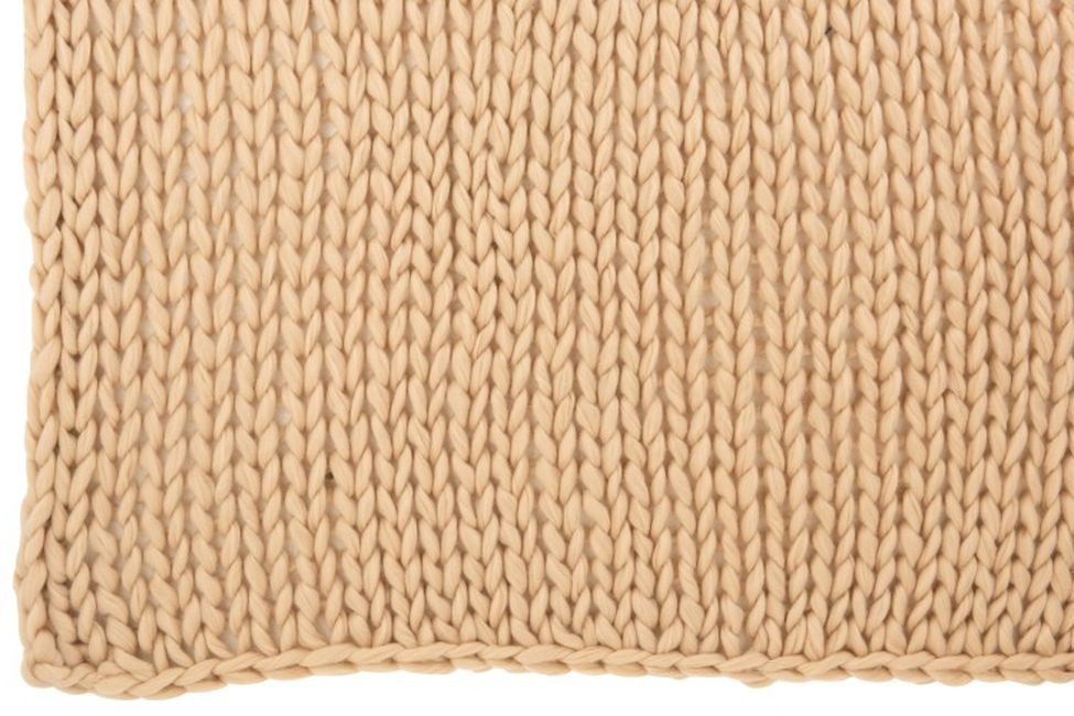 Pletený přírodní pléd Tricot crema - 152*127 cm