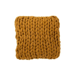 Pletený okrový polštář Tricot ochre - 40*40 cm