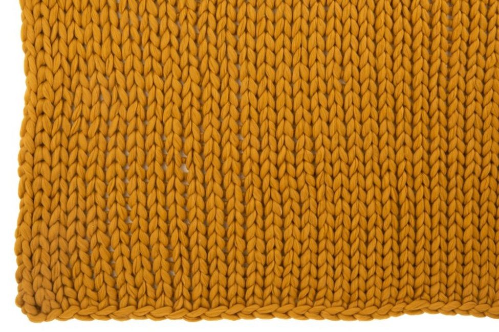 Pletený okrový pléd Tricot ochre - 152*127 cm