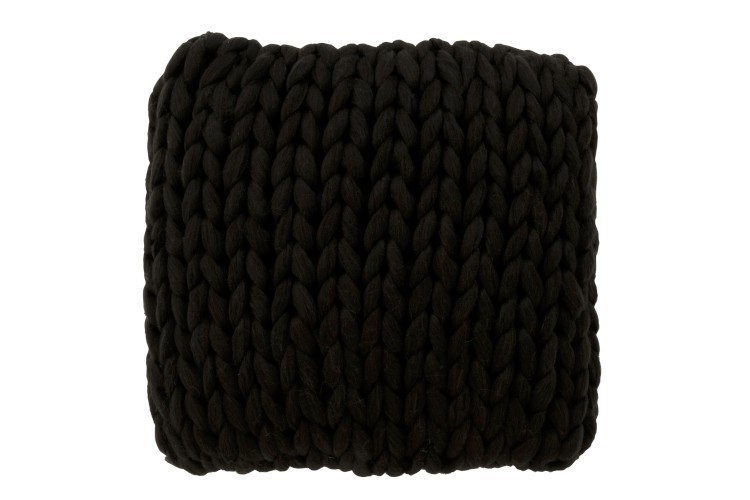 Pletený černý polštář Tricot black - 40*40 cm