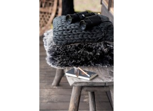 Pletený černý polštář Tricot black - 40*40 cm